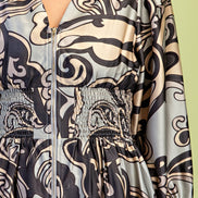 V-Neck Midi Dress