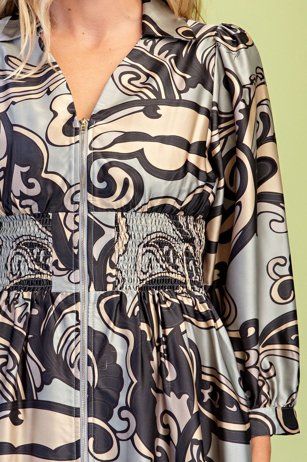 V-Neck Midi Dress