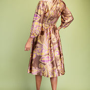 V-Neck Midi Dress