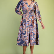 V-Neck Midi Dress