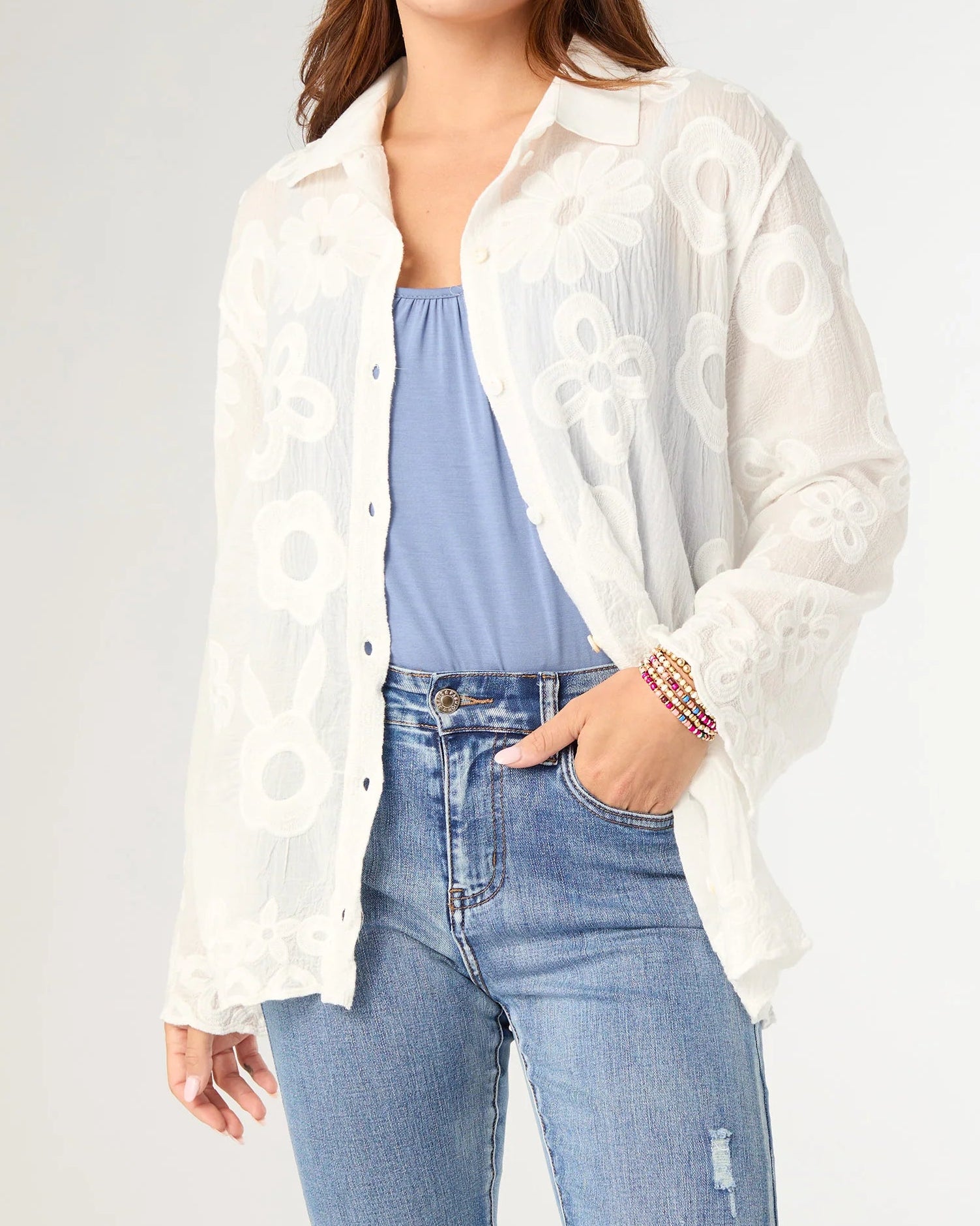 Charlene Embroidered Top