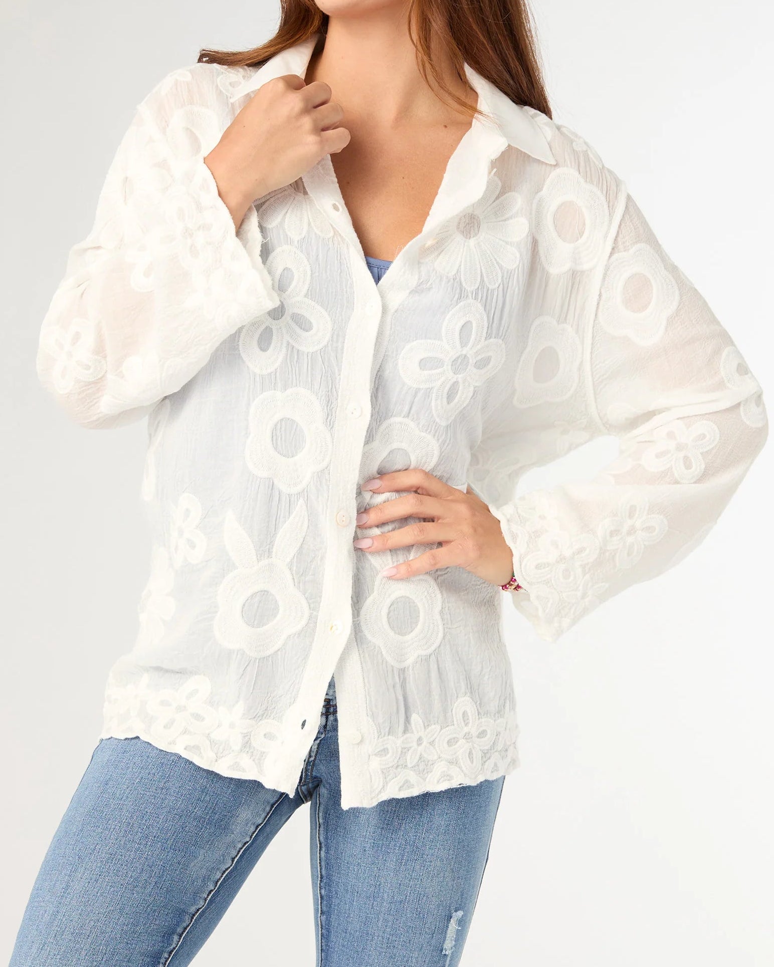 Charlene Embroidered Top